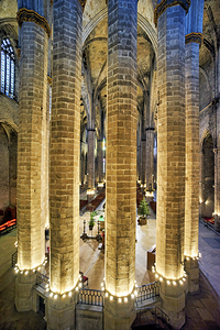 Barcelona. Catalonia. Spain. The church of Santa Maria del Mar Saint Mary of the sea