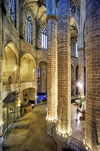 Barcelona. Catalonia. Spain. The church of Santa Maria del Mar Saint Mary of the sea