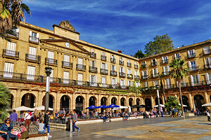 Bilbao Biscay Spain. Plaza Nueva new Square