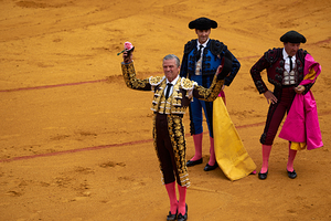 ANDALUSIA SPAIN. Bullfight in Seville Arena