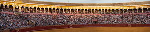 ANDALUSIA SPAIN. Bullfight in Seville Arena
