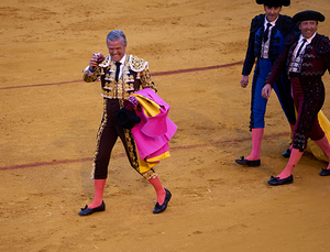 ANDALUSIA SPAIN. Bullfight in Seville Arena