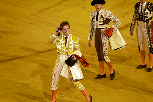 ANDALUSIA SPAIN. Bullfight in Seville Arena