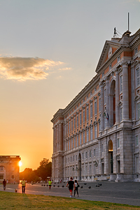 Caserta Campania Italy. The Royal Palace at sunset