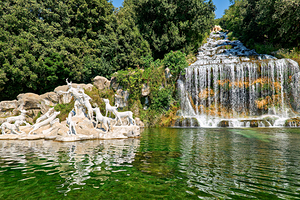 Caserta Campania Italy. The Royal Palace. The fountain of Diana and Actaeon
