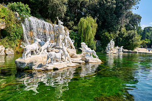 Caserta Campania Italy. The Royal Palace. The fountain of Diana and Actaeon