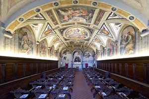 Cortona Arezzo Tuscany Italy. In Diocesan Museum once the seat of the Society of the Good Jesus is a cycle of frescoes by Doceno with sacrifices of the Old Testament designed by Vasari dating back to 1554-55. once the seat of the Society of the Good Jesus