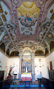 Cortona Arezzo Tuscany Italy. Frescoes in San Marco lower Church