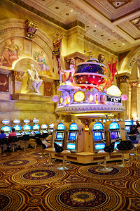 Slot Machines at Caesars Palace Casino. Las Vegas Nevada USA