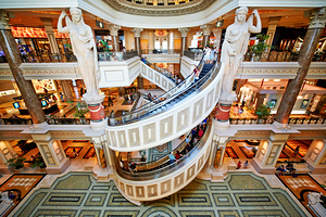 The Shopping Mall at Caesars Palace Hotel. Las Vegas Nevada USA