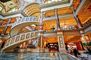 The Shopping Mall at Caesars Palace Hotel. Las Vegas Nevada USA