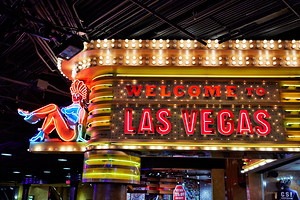 Welcome to Las Vegas sign. MGM Grand Hotel. Las Vegas Nevada USA