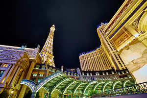 The Strip by night. Las Vegas Nevada USA