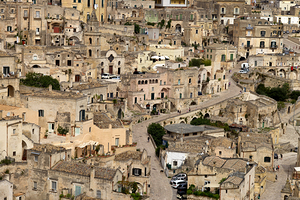 Matera Basilicata Italy. Cityscape of the old town