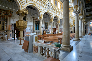 Matera Basilicata Italy. Basilica Pontificia Cattedrale di Maria Santissima della Bruna e SantEustachio