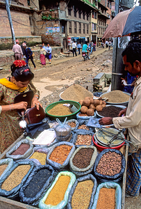 Nepal. Kathmandu. Street seller