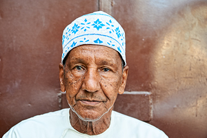 Oman. Muscat. Portrait of omani men