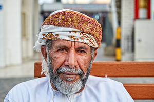 Oman. Muscat. Portrait of omani men