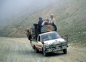 Pakistan. On the gravel road to Shandur Pass