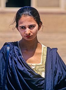 Pakistan. Portrait of a woman in Lahore