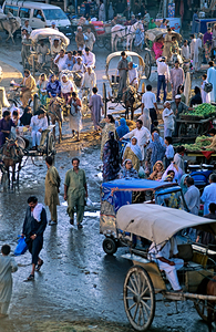 Pakistan. The street market in Lahore