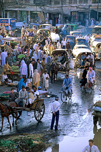 Pakistan. The street market in Lahore