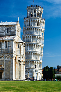 Pisa Tuscany Italy. Piazza dei Miracoli Square of Miracles. The Cathedral and the Leaning Tower