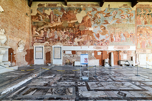 Pisa Tuscany Italy. Piazza dei Miracoli Square of Miracles. The Camposanto Monumentale. The triumph of death fresco
