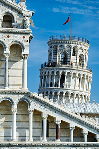Pisa Tuscany Italy. Piazza dei Miracoli Square of Miracles. The Cathedral and the Leaning Tower
