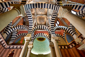 Bologna Italy. Rocchetta Mattei is a fortress located in the northern Apennines