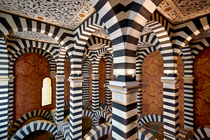 Bologna Italy. Rocchetta Mattei is a fortress located in the northern Apennines