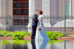 A Mormon Wedding. Salt Lake City Utah USA