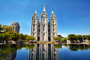 Salt lake Mormon Temple. Salt Lake City Utah USA