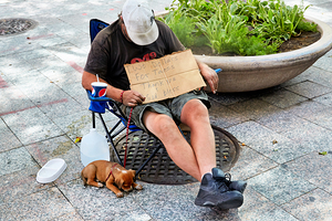 A homeless. Salt Lake City Utah USA