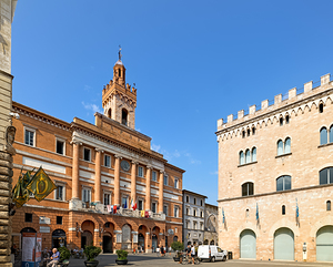Foligno Umbria Italy. The Town Hall Communal Palace