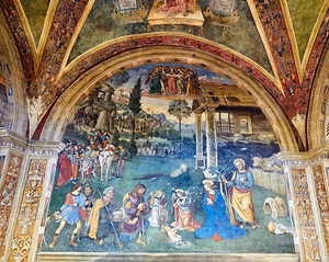 Spello Umbria Italy. Baglioni Chapel frescoed by Pinturicchio in Santa Maria Maggiore Church