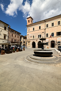 Spello Umbria Italy. Piazza della Repubblica