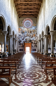 Todi Umbria Italy. Concattedrale della Santissima Annunziata. Cathedral. Frescoes