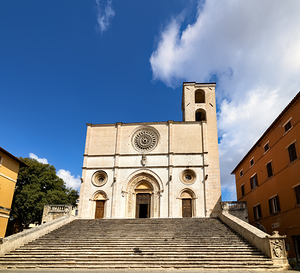 Todi Umbria Italy. Concattedrale della Santissima Annunziata. Cathedral. Piazza del Popolo