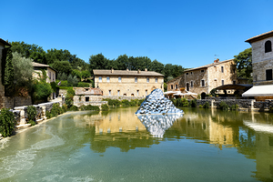 Bagno Vignoni Val dOrcia Tuscany Italy. Piazza delle Sorgenti