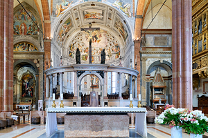 Verona Veneto Italy. Verona Cathedral Duomo di Verona. The altar