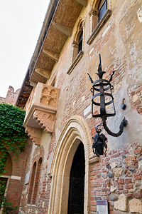 Verona Veneto Italy. The balcony of Juliet at Villa Capuleti