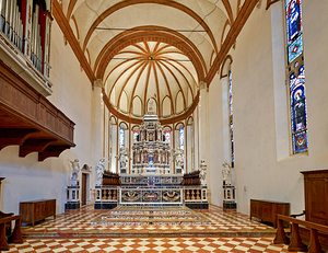 Vicenza Veneto Italy. Santa Corona is a Gothic-style Roman Catholic church