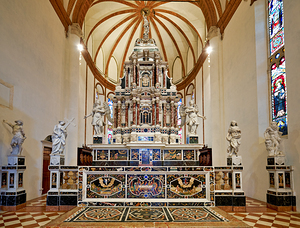 Vicenza Veneto Italy. Santa Corona is a Gothic-style Roman Catholic church