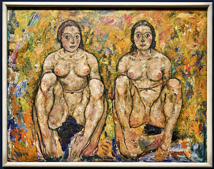 Egon Schiele - Squatting Women 1918 - Leopold Museum Vienna Austria