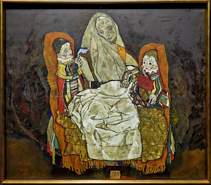 Egon Schiele - Mother and Two Children III 1915-17 - Belvedere Museum Vienna Austria