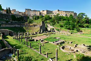 Volterra Tuscany Italy. The roman theatre