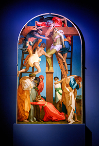 Volterra Tuscany Italy. Rosso Fiorentino. Deposition. 1521. Oil on wood. Pinacoteca and Museo Civico