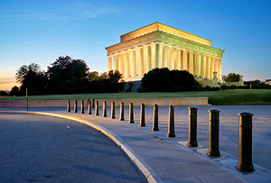 The Lincoln Memorial at sunset. Washington D.C.
