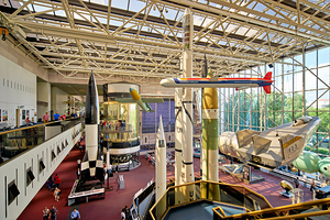 Inside the Smithsonian National Air and Space Museum. Washington D.C.